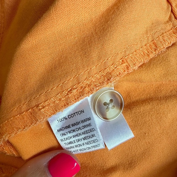 Loft Orange Chino Cotton Shorts - Picture 4 of 8